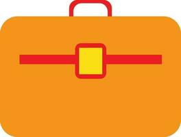 Orange color of toolbox icon in isolated. vector