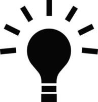 Bulb icon for idea concept in illustration. vector