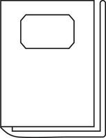 Stroke style of study book icon in isolated. vector