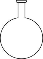 Stroke style of  pot icon for laboratory in illustration. vector