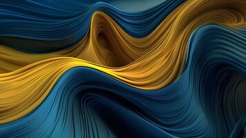 abstract blue and yellow wavy background photo