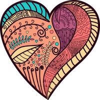 Creative Heart with beautiful floral design decoration. vector