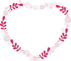 Beautiful floral heart shape for Love concept. vector