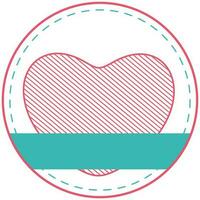 Happy Valentine's Day Sticker. vector