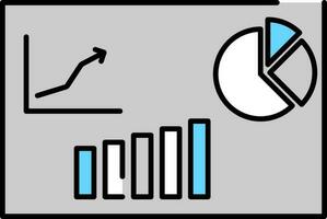 negocio crecimiento gráfico en tablero. vector