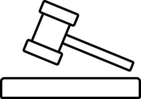 Auction Hammer sign or symbol. vector