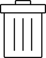 Vector Trash Bin sign or symbol.
