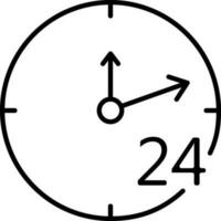 24 hours assistance symbol. vector