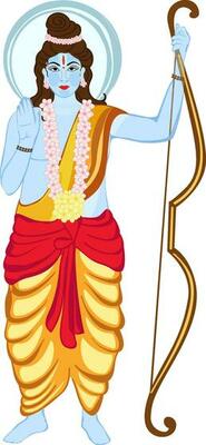 Hindu Mythological, Lord Rama holding bow.