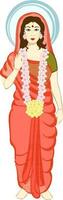 Illustration of Hindu Mythological, Goddess Sita. vector