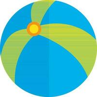 Illustration of beach ball icon with half shadow. vector