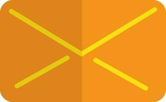 naranja color de nuevo correo sobre icono con medio sombra. vector