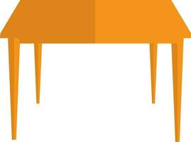 Table icon in orange color with half shadow for education. vector