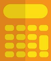 Color style of calculator icon with half shadow for calculation easily. vector