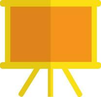 Orange board icon wi th half shadow for education concept. vector