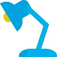 Desk lamp icon with half shadow for education concept. vector