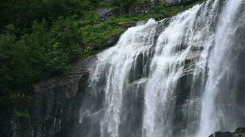 Norwegian Furebergfossen Waterfall video