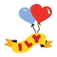 Trendy Heart Balloons vector