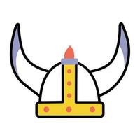 Trendy Viking Helmet vector