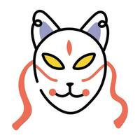 Trendy Kitsune Mask vector