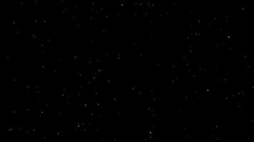 4K Video footage Motion of shinny stars animation on black background. Night stars skies with twinkling or blinking stars motion background
