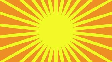 zonnestraal patroon geel, strepen zonnestraal roterend beweging video