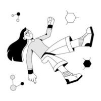 Trendy Female Scientist vector