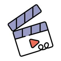 Trendy Film Clapper vector