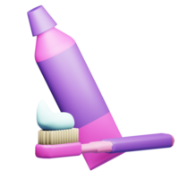 promover dental saúde com isto 3d escova de dente e pasta de dentes ícone. ideal para dental saúde campanhas e dente consciência promoções. png