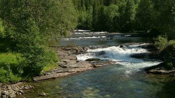 Scenic wilderness landscape in Norway video