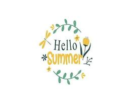 Hello Summer lettering  Text animated ,4k video animated