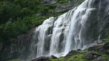 Norwegian Furebergfossen Waterfall video