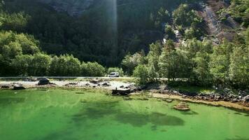 scénique région sauvage paysage dans Norvège video