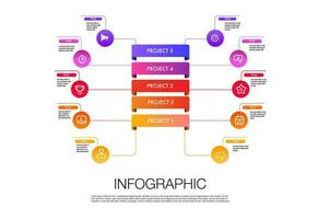 5 plan 10 projects milestone template for presentation to help you easily identify which stage of project vector