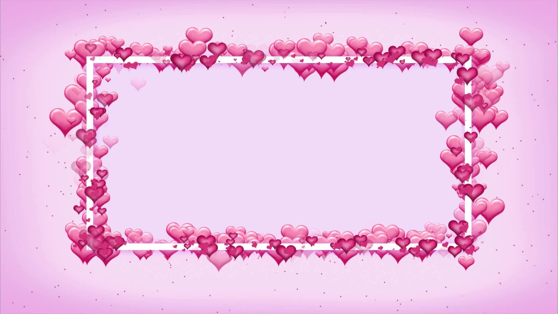 Floating heart shaped balloons on pink 24841729 Stock Video at Vecteezy