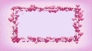 drijvend hart vormig ballonnen Aan roze video
