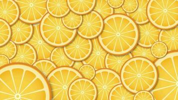 Transition animation of orange fruit slices with transparent background. video