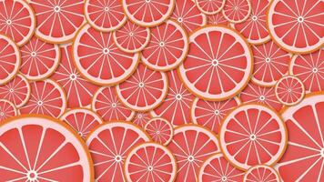 grapefruit groep fruit animatie overgang. video