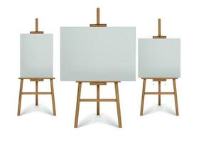 Easel Realistic Set vector