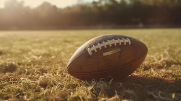 Ready to score, Close-up of the football on the field during a game photo