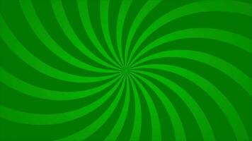 Abstract animation loop background spiral lines rotate in green cartoon comic style. video