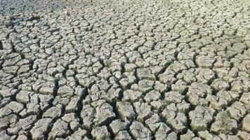 une sécheresse est une période de plus sec que Ordinaire conditions. sec fissuré Terre sol.naturel sécheresse fissurée sol établi texture. video