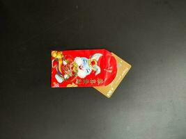 Chinese new year red envelope with credit card photo