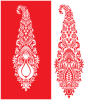 A red and black art design png