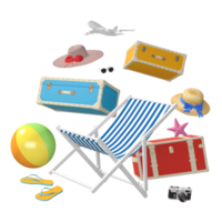 Beach travel summer holiday vacation accessories png
