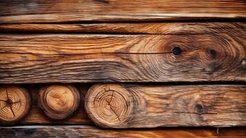 Weathered wood with natural holes and textures. photo