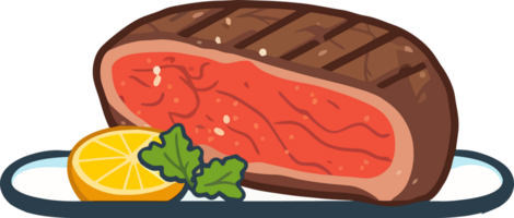 grillad picanha kött illustration ai generativ png