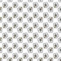 hand drawn Flower pattern vector
