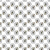 hand drawn Flower pattern vector