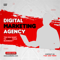 Digital marketing agency social media post and template psd